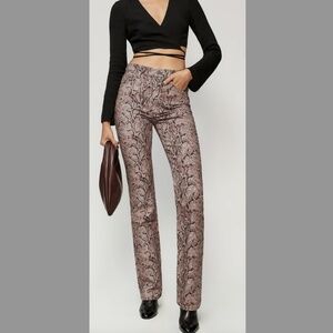 Peyton Snake High Rise Bootcut Jean Reformation